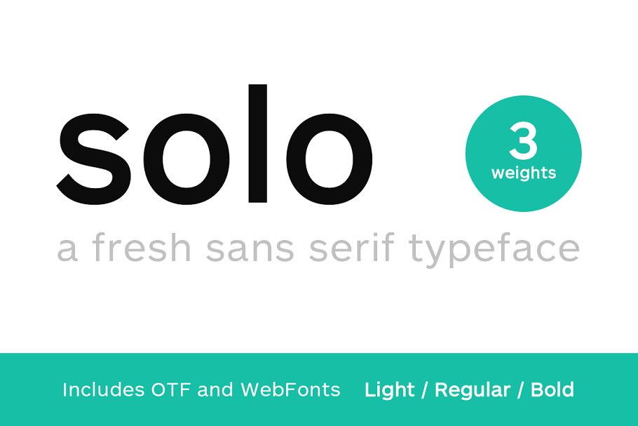 Example font Solo Sans #1
